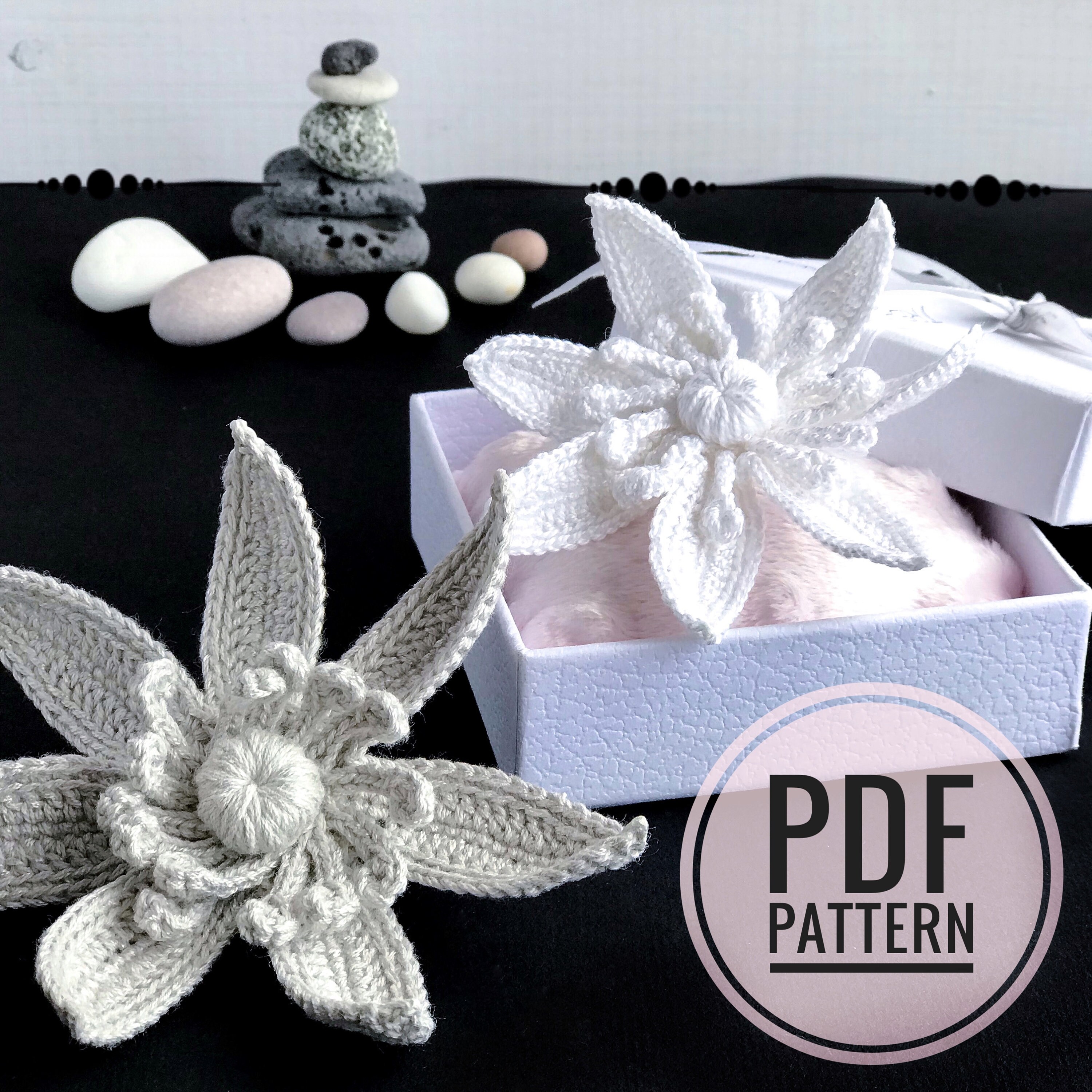 Lotus Flower Crochet PATTERN PDF Crochet Pattern Crochet Etsy