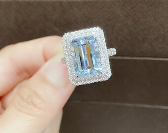 Emerald Cut Aquamarine Etsy
