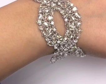 65% Off Last Call Liquidation Clearance!! Accepting Best Offers!! NWT 125,000 Rare Important 26CT Diamond Rose Cut Swirl interlock Bracelet