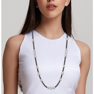 50% OFF Emergency Liquidation Clearance!! Accepting Best Offers!! NWT 28,800 Rare 18KT Gold White Diamond Black Diamond Necklace