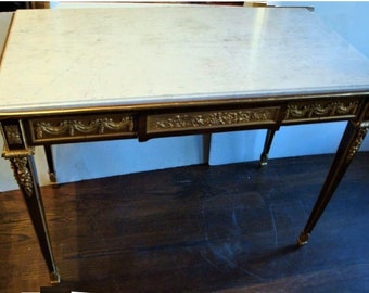 60% Off Liquidation Clearance!! Accepting Best Offers!! 45,000 Beautiful Museum Antique French Ormolu Mounted Mahagony Center Marble Table