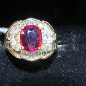 60% Off Emergency Liquidation Clearance!! Accepting Best Offers!! NWT 88,500 18KT Gold Outstanding Large Important 5.50CT Ruby Diamond Ring