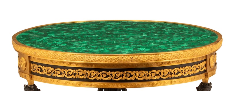 Liquidation Clearance!! Accepting Best Offers!! 95,000 Museum Qty Estate Authentic Rare Dore Bronze Three Graces Malachite Table image 4