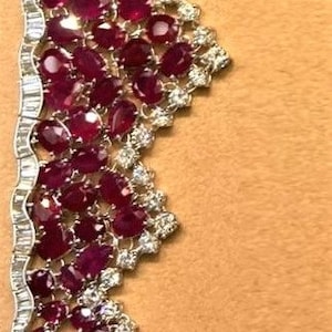 65% OFF Emergency Liquidation Clearance!! Accepting Best Offers!! NWT 110,000 Rare 18KT Gold Rare Fancy Exquisite Ruby and Diamond Bracelet