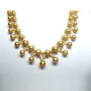 65% OFF Liquidation Clearance!!! NWT 85,000 Rare Gorgeous 18KT Gold Large AAA Gold South Sea Pearl Fancy Yellow Diamond Necklace