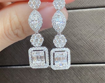 50% SALE Notverkaufsräumung!!! Akzeptieren von Besten Angeboten !! Neu mit 9 329 Seltene Wunderschöne 18KT Gold Fancy Diamond Baumeln Tropfen Ohrringe