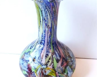 Liquidation Clearance!! Best Offers!! Magnificent Rare Millefiori Multi Colored Glass Vase Attributed to Fratelli Toso