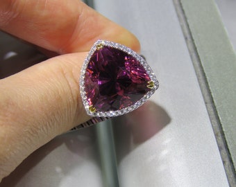 50% Off Emergency Liquidation Clearance!! Accepting Best Offers!! NWT 55,000 18KT Gold Outstanding Lrg 25.50CT Rubellite Diamond Ring