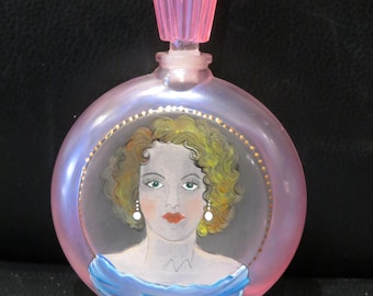 40% OFF! 750 Estate French Stained Glass Handpainted Limited Edition Paris Perfume Bottle