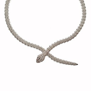 Last Call Liquidation Clearance!!! NWT 180,000 Extremely Rare 18KT Gold 20.50CT Fancy Designer Style Diamond Serpent Necklace