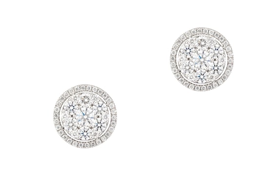 50% OFF Special Sample Liquidation Clearance!!! NWT 16,000 Rare 18KT Gold Fancy Large Diamond Gorgeous Stud Earrings