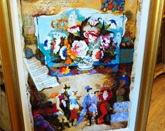 50% Liquidation Clearance! Accepting Best Offers!! 15,000 Rare Spectacular Large Deluxe Framed Mixed Media Painting Alexander Wissotzky