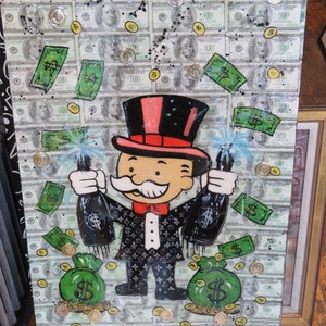 Monopoly Man Money Bags Adidas Superstar Customs 