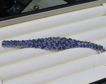 Special Liquidation Clearance!! NWT 93,000 18KT 50CT Fancy Ceylon Sapphire Diamond Bracelet