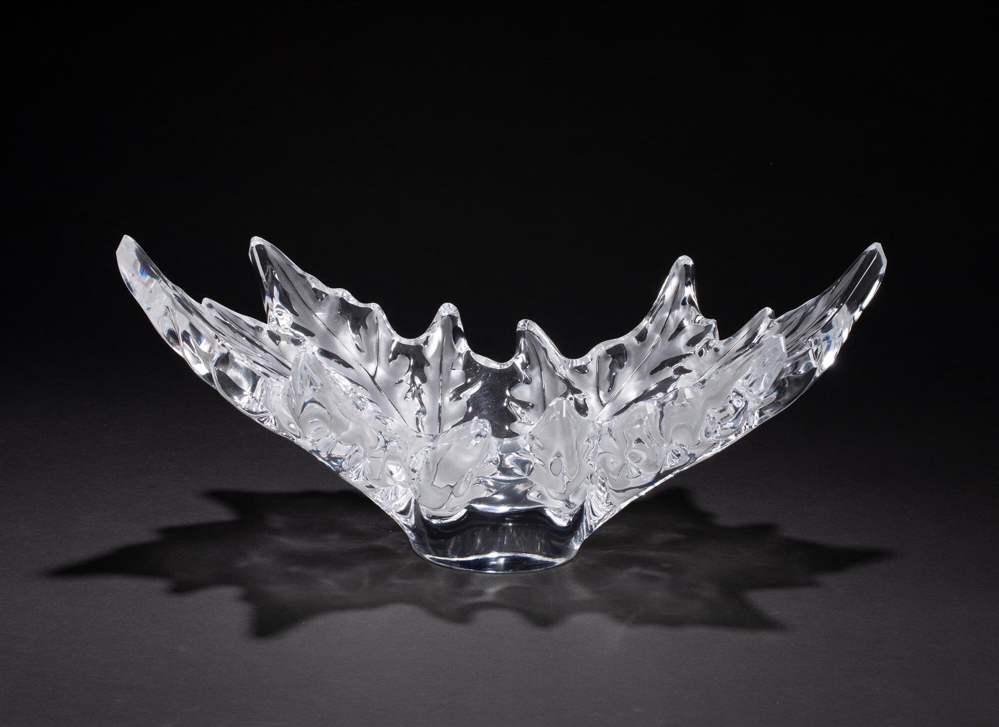 ラリック LALIQUE カプシン　いちょうの葉 クリスタル　プレート 30% off Special Liquidation!!!! Best Offers!! 4,800 Rare Exquisite
