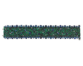 55% OFF Special Sample Liquidation Clearance!! Accepting Best Offers!! NWT 100,000 Rare 18KT Gold Gorgeous Sapphire Emerald Diamond Bracelet