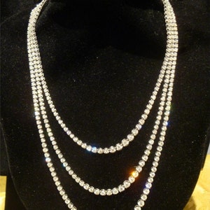 50% OFF Emergency Liquidation Clearance!!! Accepting Best Offers!! 43,195 Rare Important 18KT Gold 3 Strand Gorgeous Diamond Necklace
