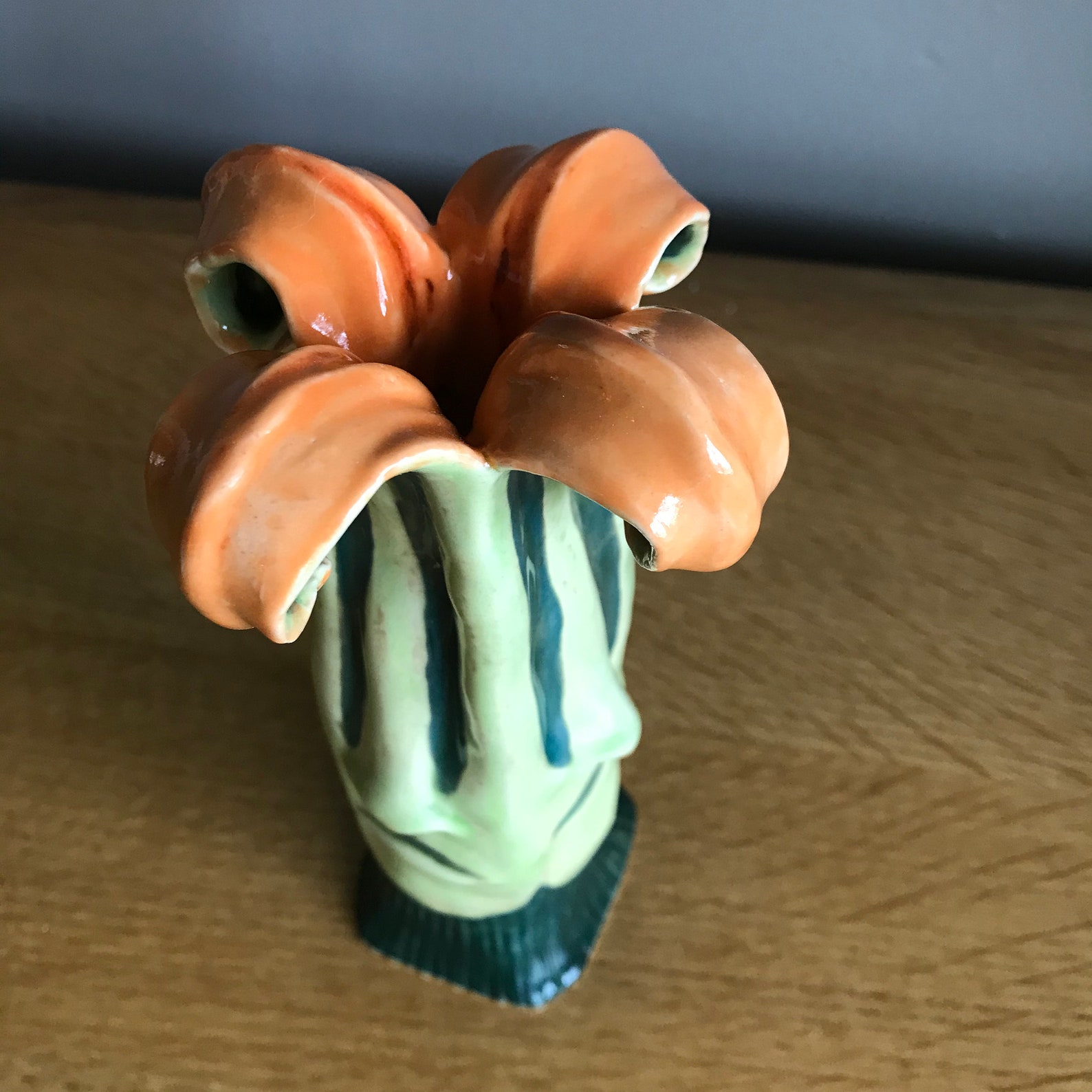 4 Faced Vase tiger lily Etsy