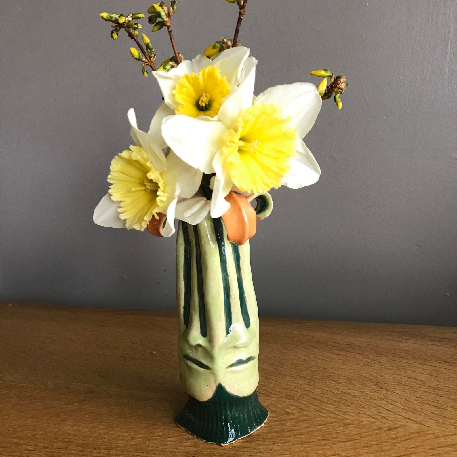 4 Faced Vase tiger lily Etsy