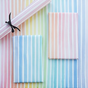A2 Rainbow Stripe Wrapping Paper / Alcohol Ink Artwork / Stationery / Gift Wrapping for Birthdays, Mothers Day & Valentines
