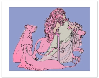 Rose’s Lions - Premium Matte Paper Print