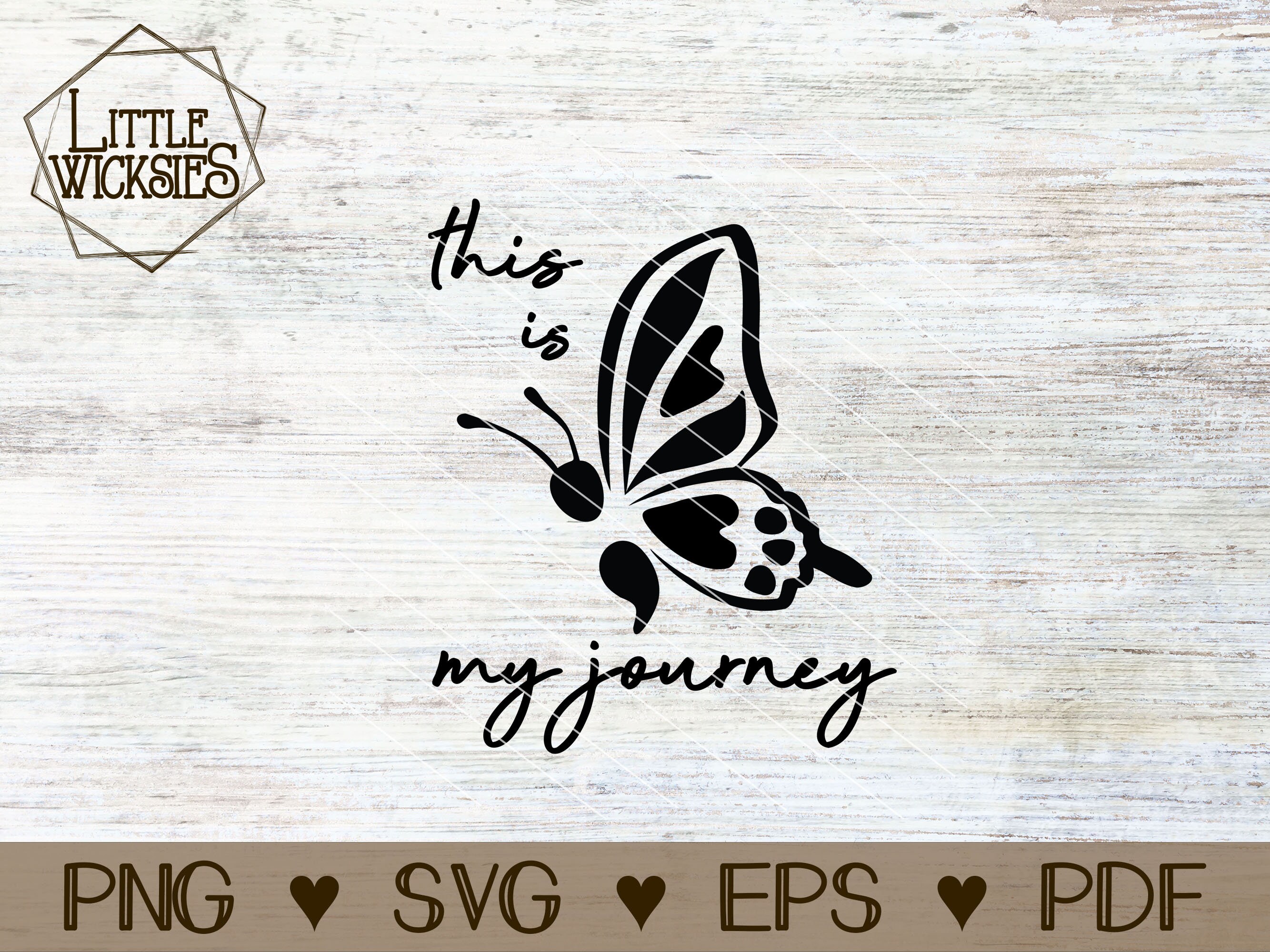 Clip Art & Image Files This is My Journey Semicolon Butterfly SVG ...