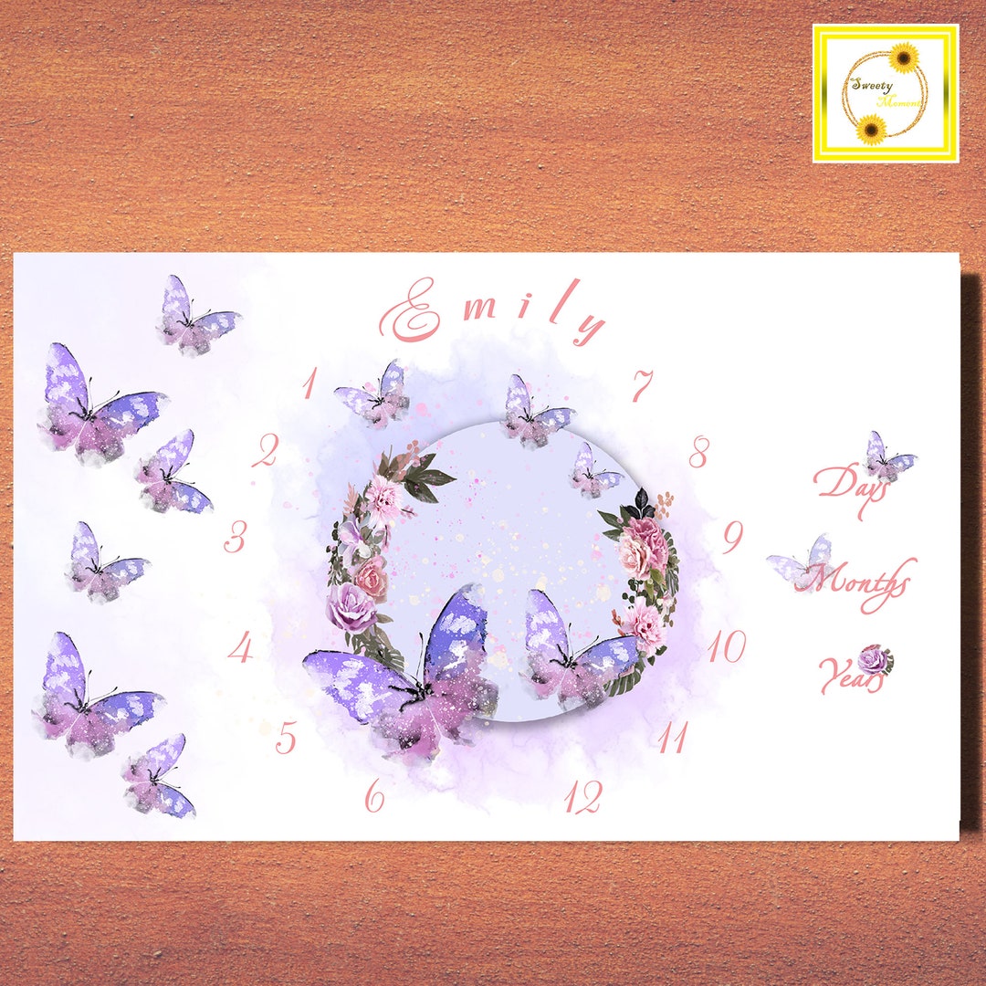 Baby Milestone Mat, Baby Pink Gift, Newborn Photo, Milestone Mat