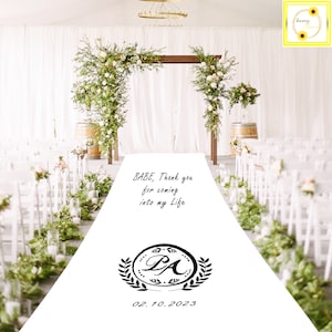 Wedding Aisle Runner For Ceremony Wedding Aisle Decor Wedding Runner Personalized Wedding Ornaments Custom Name Aisle Runner