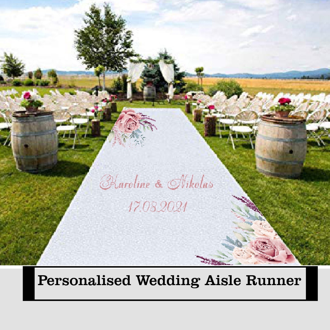 Floral Wedding Aisle Runner, Wedding Decor, Custom Aisle Runner ...