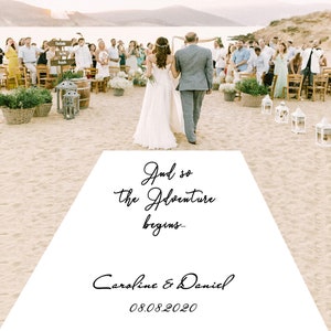 Summer Wedding Aisle Runner, Beach Decor, Outdoor Wedding, Custom Aisle Runner