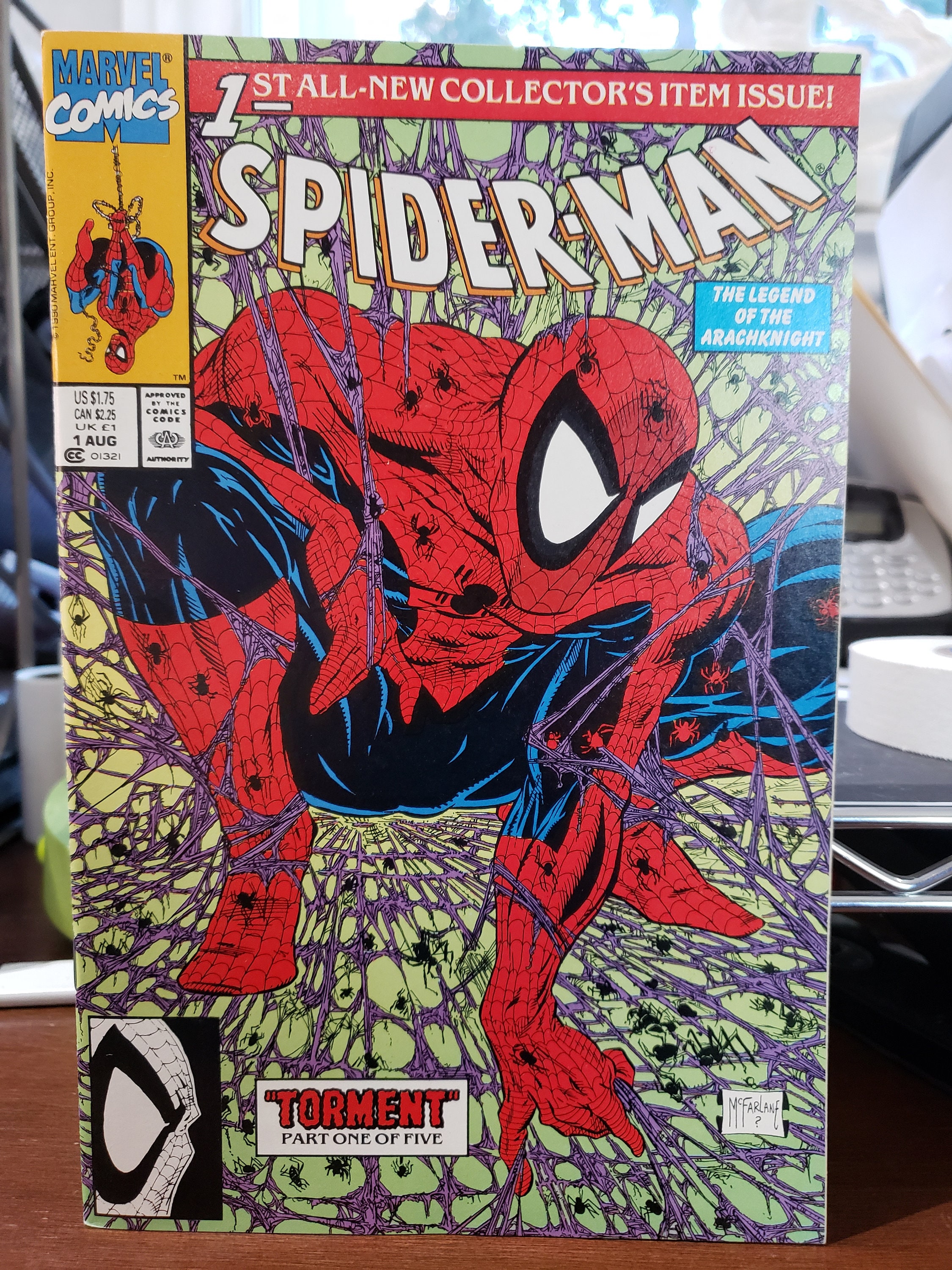 Spiderman 1 Uncirculated Todd Mcfarlane Cover Etsy