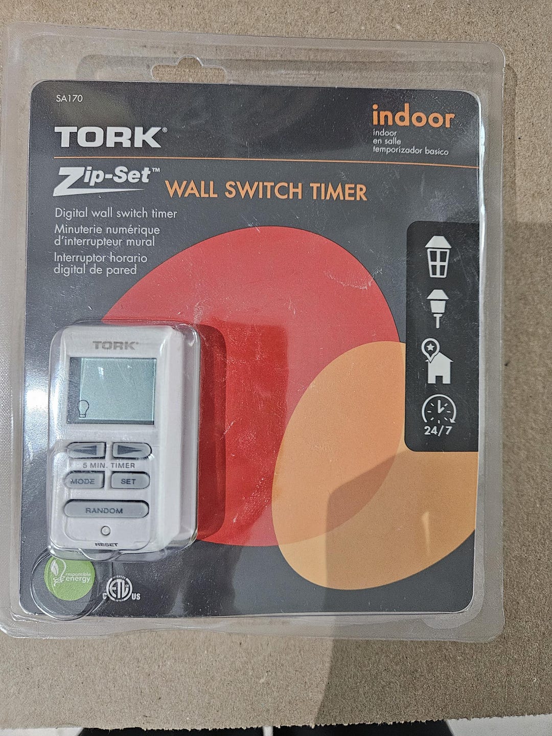 Tork Zip Set Indoor Digital Wall Switch Timer New - Etsy