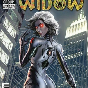 White Widow #1 Jamie Tyndall Prata Ouro Foil Variantes Ambos NM