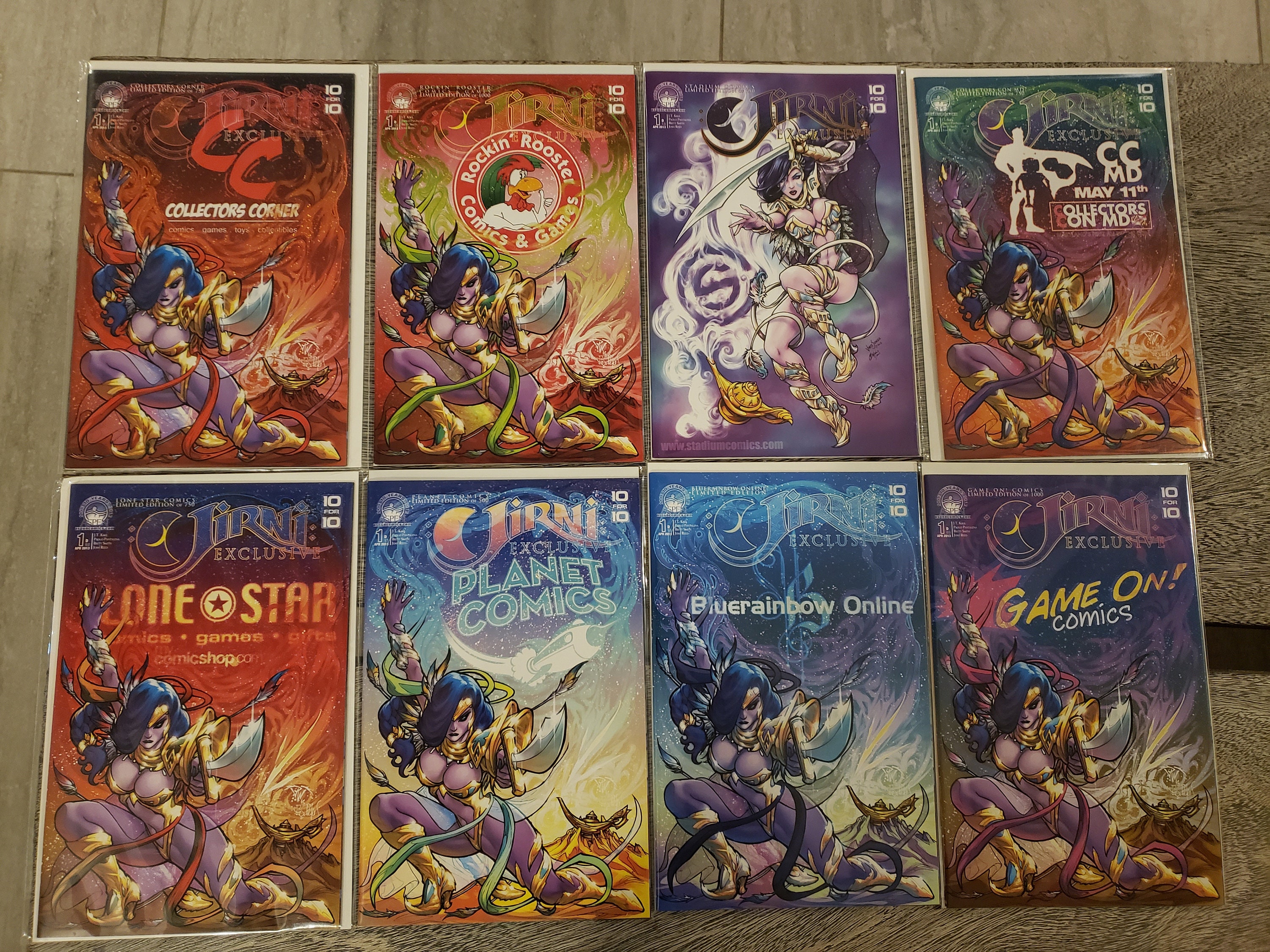 Jirni #1 Eight Variant Comics All NM Aspen Fathom