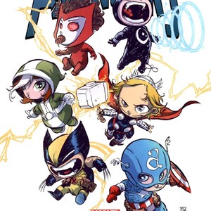 UNCANNY AVENGERS #1 Set Mit Sechs Varianten Skottie Young Max