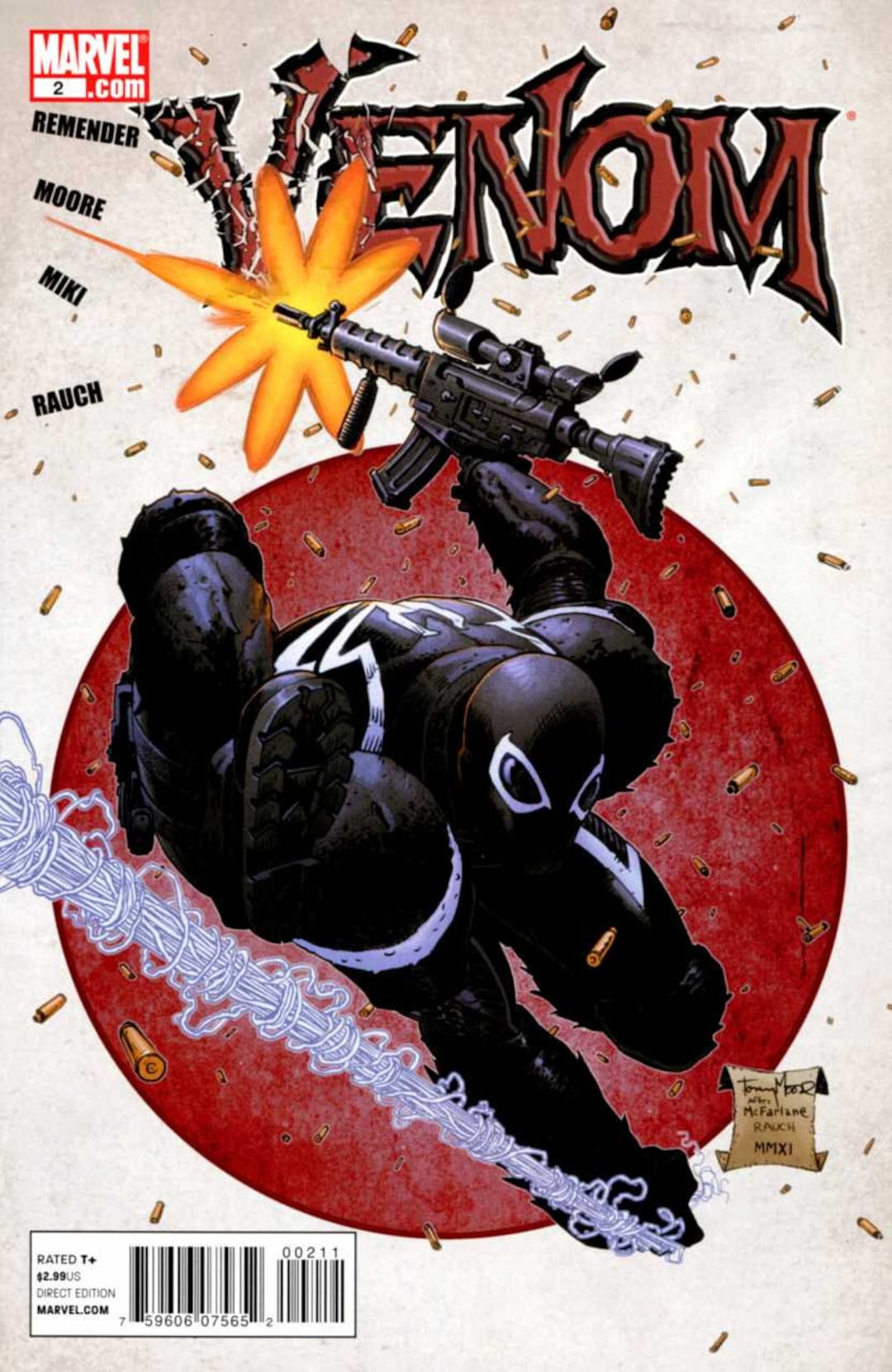 Venom #2 Tony Moore Cover Amazing Spiderman #300 Homage