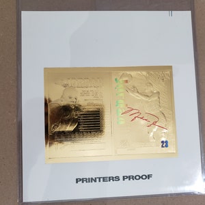 Michael Jordan 23 kt GOLD CARD Drucker Proof Plus Bonus Beide NM