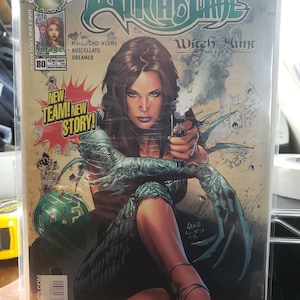 WITCHBLADE #80 Greg Land DF Emerald Green Foil Variante NM