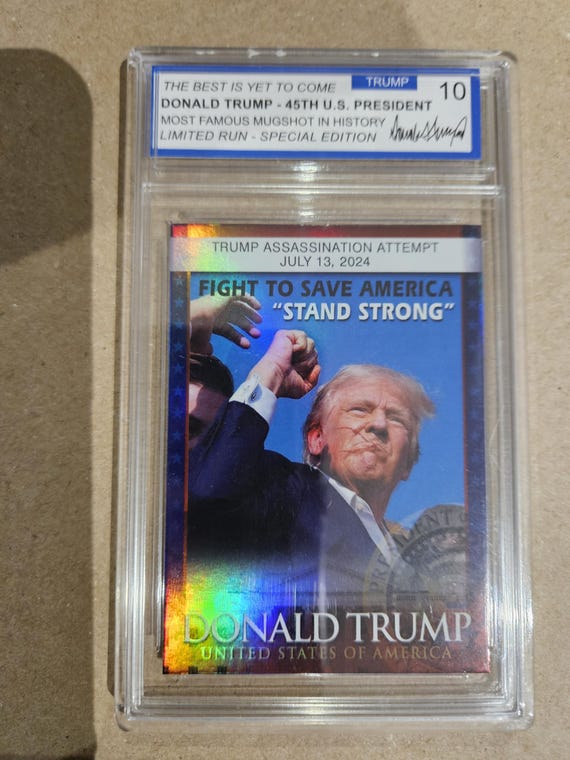 【極希少】Kidult Supreme Trumpポスター Donald Trump 2024 Trading Card - Graded GEM-MINT 10 - Etsy