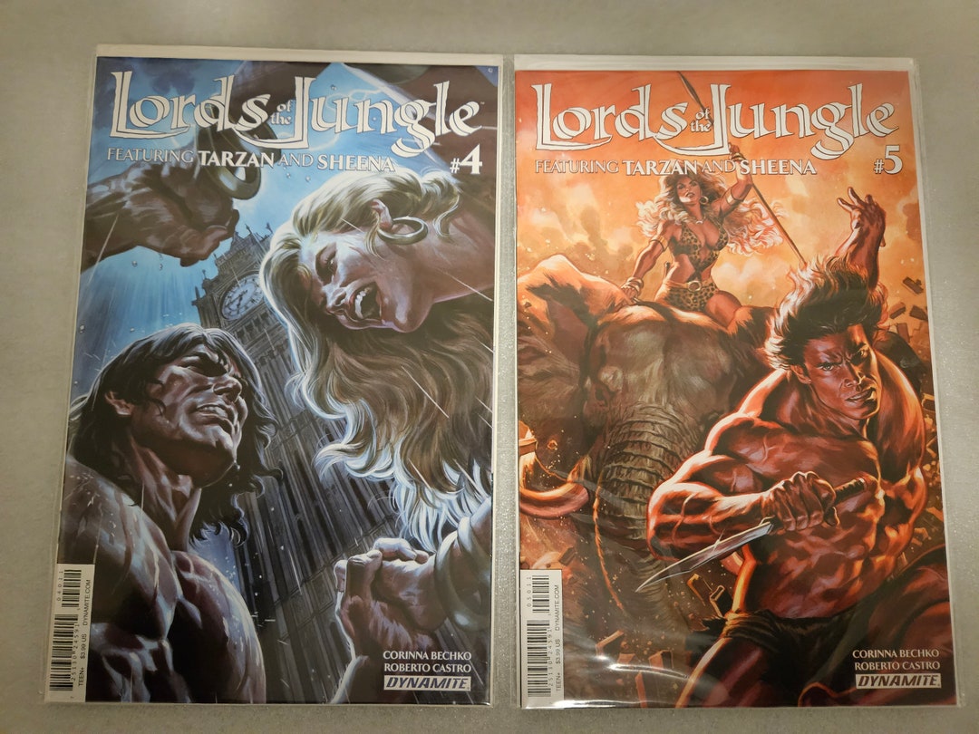 Lords of the Jungle NM Complete Set of 7 Comics Tarzan Sheena Dynamite ...