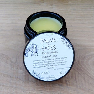 Baume des Sages, Daily Care, Mature and dry skin, Face and Body, Artisanal and Natural Balm