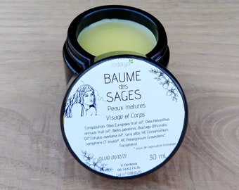 Baume des Sages, Soin Quotidien, Peaux matures et sèches, Visage et Corps, Baume Artisanal et Naturel