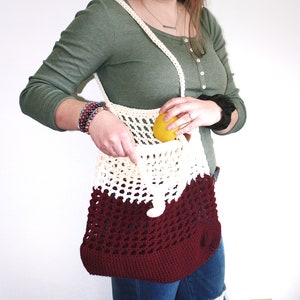 Handmade Crochet Market Tote Bag
