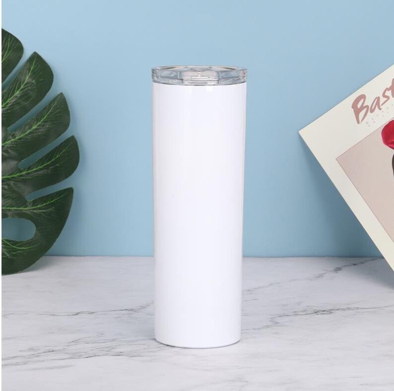 Sublimation Blanks 20oz Skinny Tumbler With Lid and Plastic Etsy