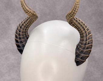 NEW! Succubus Spiral Horns – Hand-Painted Fantasy Horns for Cosplay & Costumes