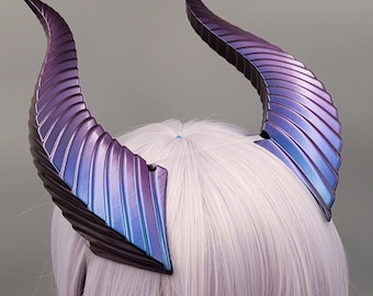 Maleficent-Inspired Horns - Painted Fantasy Cosplay Prop