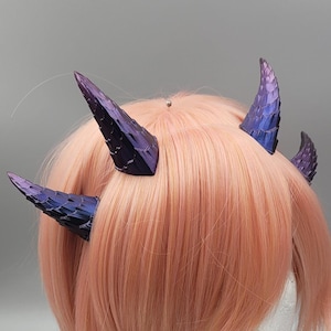 Pointed Dragon Horns - Color-Shift Fantasy Accesory Prop for LARP & RPG Costume