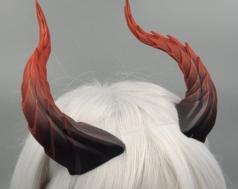Lizard Dragon Horns - Painted Fantasy Horns for LARP & RPG Cosplay