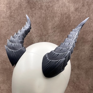 Demonic Dragon Horns - Painted Horns for Fantasy & LARP Cosplay