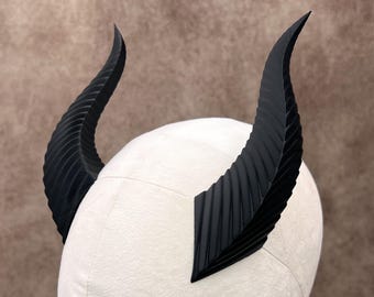 Draconia Horns • 3D Printed Fantasy Anime Horns For Cosplay, LARP and Roleplay Headpiece